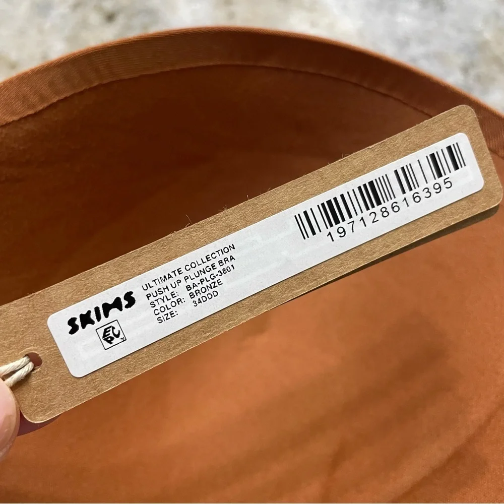 New Skims Ultimate Nipple Push Up Plunge Bra Limited Rare Bronze 34DDD - Picture 4 of 8